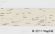 Shaded Relief Panoramic Map of Shishou