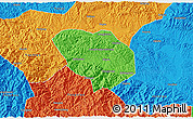 Political 3D Map of Shiyan Shi