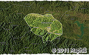 Satellite 3D Map of Shiyan Shi, darken