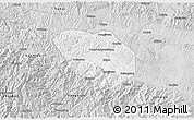 Silver Style 3D Map of Shiyan Shi