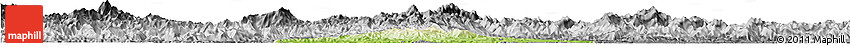 Physical Horizon Map of Shiyan Shi, desaturated