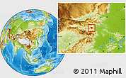 Physical Location Map of Shiyan Shi