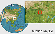 Satellite Location Map of Shiyan Shi