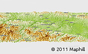 Physical Panoramic Map of Shiyan Shi