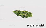Satellite Panoramic Map of Shiyan Shi, cropped outside