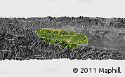 Satellite Panoramic Map of Shiyan Shi, desaturated