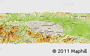 Shaded Relief Panoramic Map of Shiyan Shi, physical outside