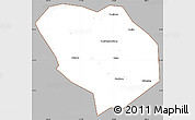 Gray Simple Map of Shiyan Shi, cropped outside