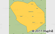 Savanna Style Simple Map of Shiyan Shi, cropped outside