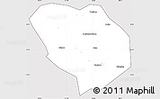 Silver Style Simple Map of Shiyan Shi, cropped outside