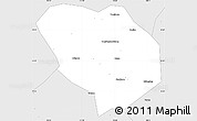 Silver Style Simple Map of Shiyan Shi