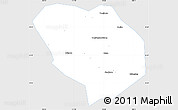 Silver Style Simple Map of Shiyan Shi, single color outside