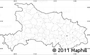 Blank Simple Map of Hubei, cropped outside, no labels