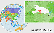 Political Location Map of Songzi, highlighted parent region