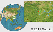 Satellite Location Map of Songzi