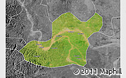 Satellite Map of Songzi, desaturated