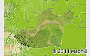 Satellite Map of Songzi, physical outside