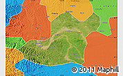 Satellite Map of Songzi, political outside