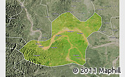 Satellite Map of Songzi, semi-desaturated