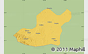 Savanna Style Map of Songzi, single color outside