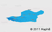 Political Panoramic Map of Songzi, cropped outside