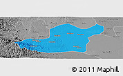 Political Panoramic Map of Songzi, desaturated