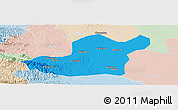Political Panoramic Map of Songzi, lighten