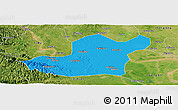 Political Panoramic Map of Songzi, satellite outside