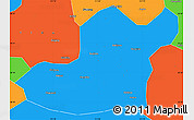 Political Simple Map of Songzi
