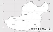 Silver Style Simple Map of Songzi, cropped outside