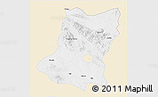 Classic Style 3D Map of Sui Xian, single color outside