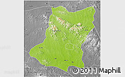 Physical 3D Map of Sui Xian, desaturated