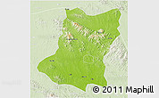 Physical 3D Map of Sui Xian, lighten
