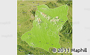 Physical 3D Map of Sui Xian, satellite outside