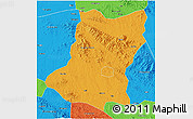 Political 3D Map of Sui Xian