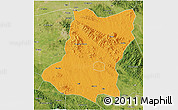 Political 3D Map of Sui Xian, satellite outside