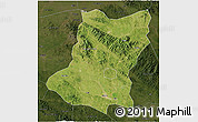 Satellite 3D Map of Sui Xian, darken