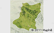 Satellite 3D Map of Sui Xian, lighten