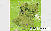 Satellite 3D Map of Sui Xian, physical outside