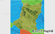 Satellite 3D Map of Sui Xian, political outside