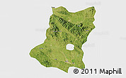 Satellite 3D Map of Sui Xian, single color outside