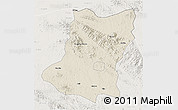 Shaded Relief 3D Map of Sui Xian, lighten