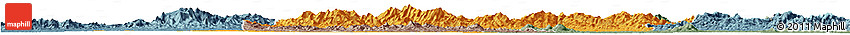 Political Horizon Map of Sui Xian, semi-desaturated