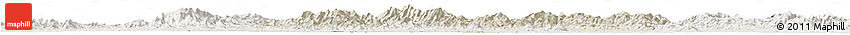 Shaded Relief Horizon Map of Sui Xian, lighten