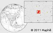 Blank Location Map of Sui Xian, highlighted country
