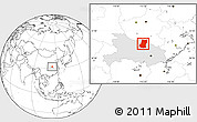 Blank Location Map of Sui Xian, highlighted parent region