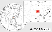 Blank Location Map of Sui Xian