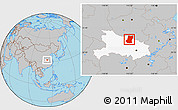 Gray Location Map of Sui Xian, highlighted parent region