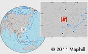Gray Location Map of Sui Xian