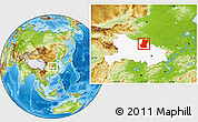 Physical Location Map of Sui Xian, highlighted parent region